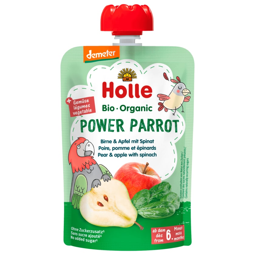 Holle Power Parrot Bio Birne mit Apfel & Spinat 100g